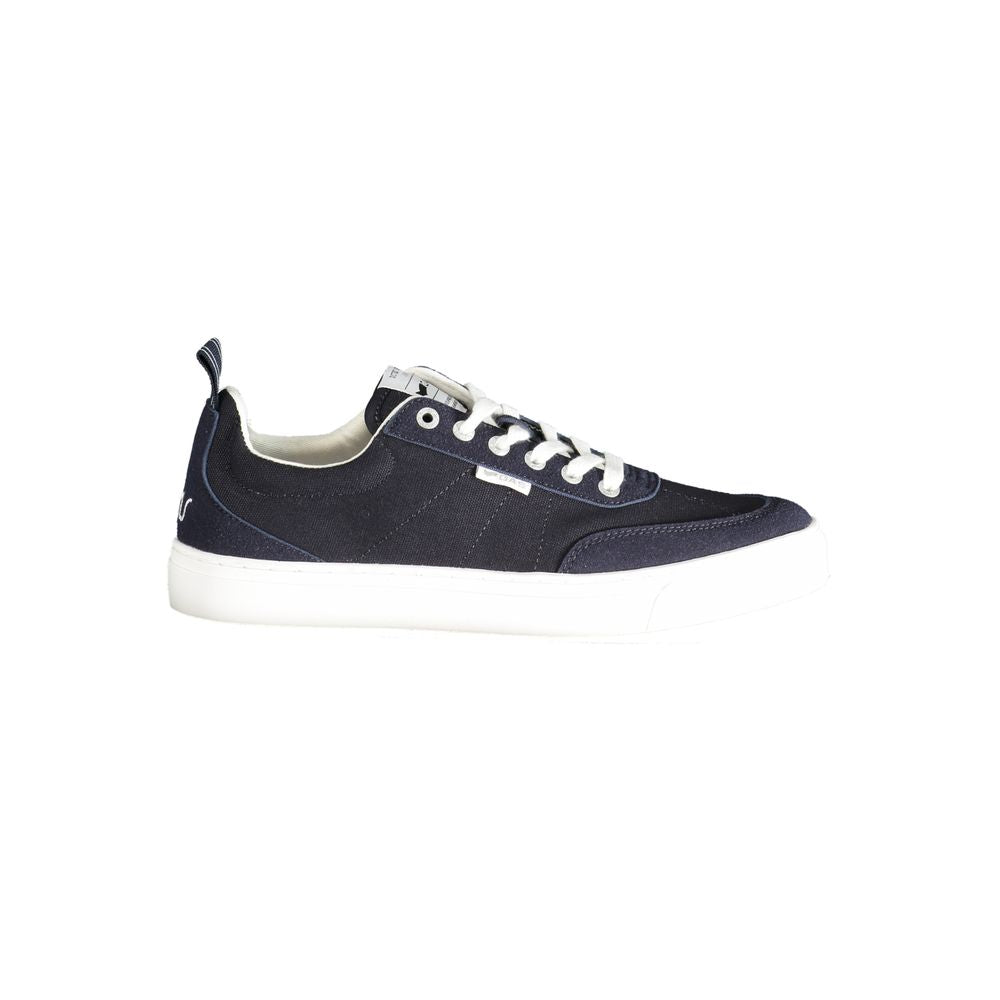 Gasblauwe polyester herensneaker