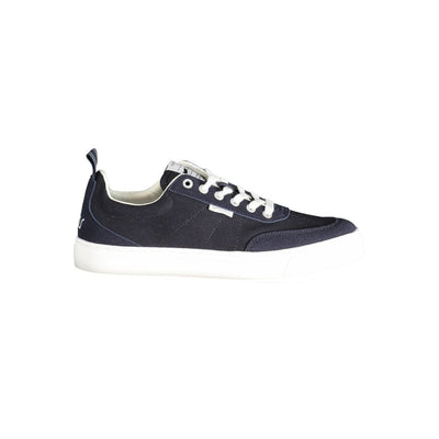 Gasblauwe polyester herensneaker