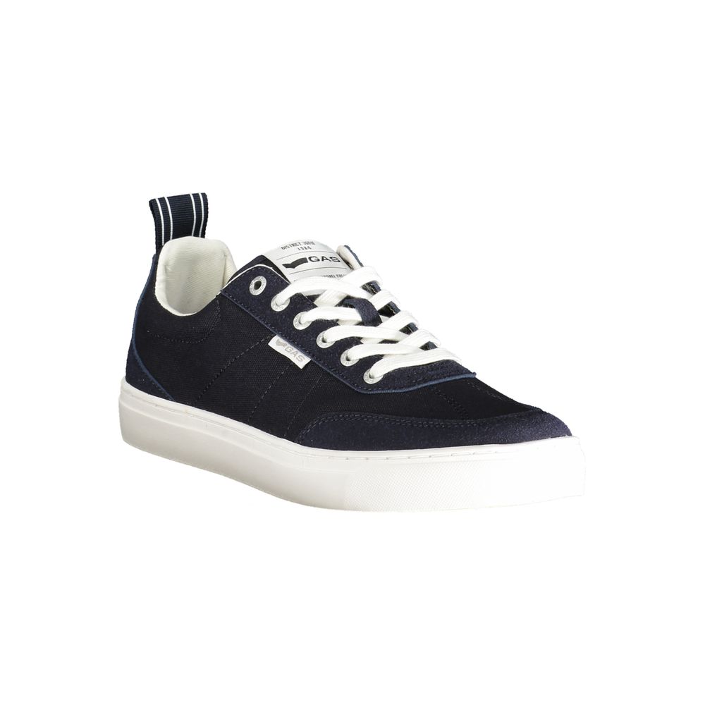 Gasblauwe polyester herensneaker