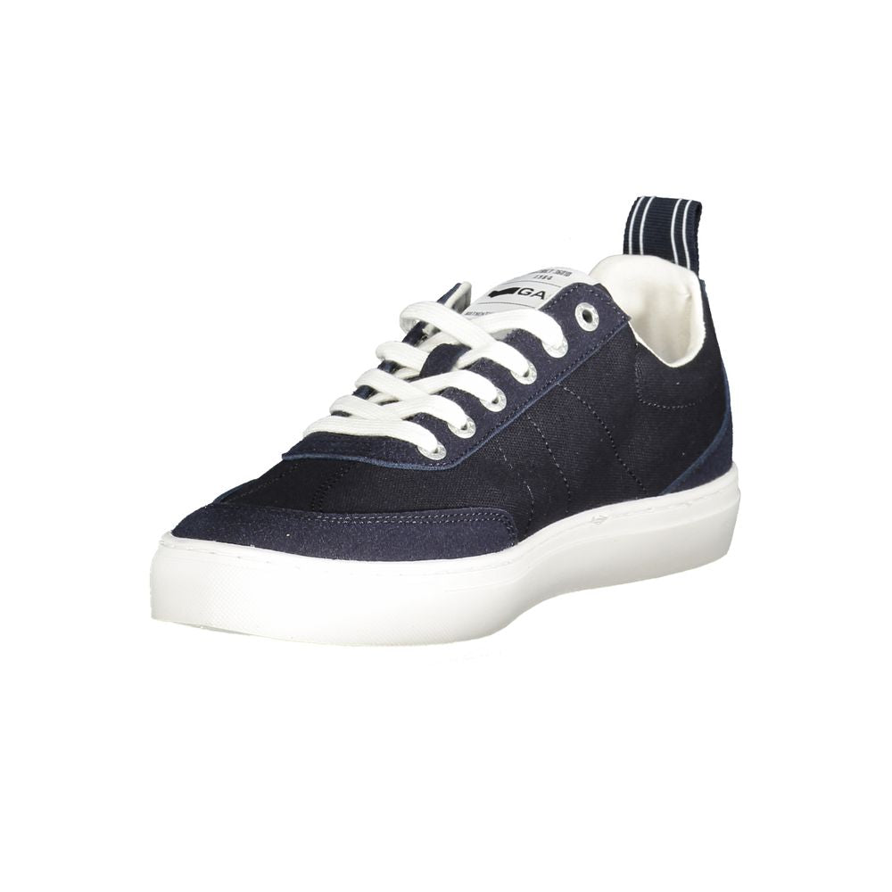 Gasblauwe polyester herensneaker