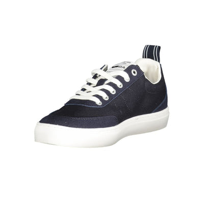 Gasblauwe polyester herensneaker