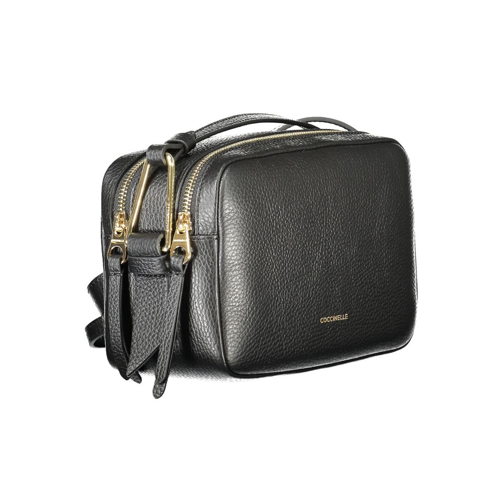 Sac à main en cuir noir Coccinelle