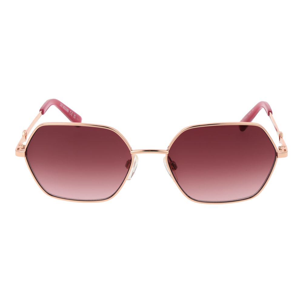 Love Moschino zonnebril voor dames, goudroze