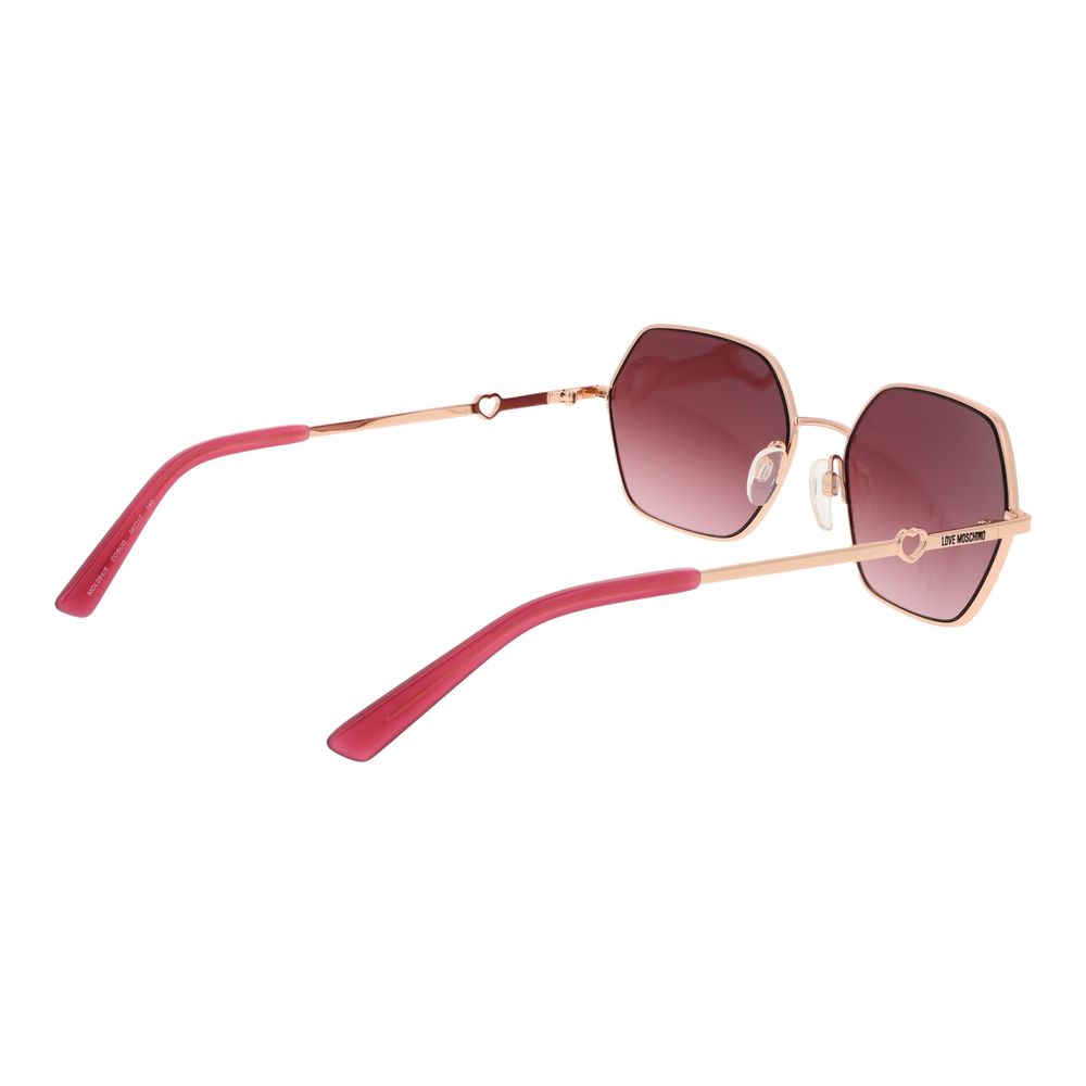 Love Moschino zonnebril voor dames, goudroze