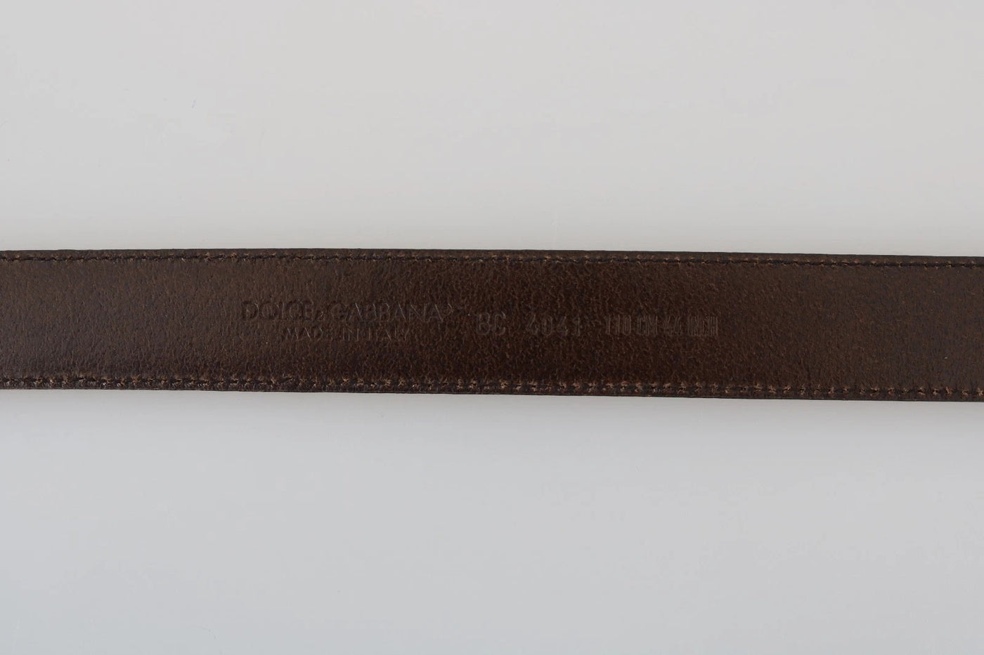 Ceinture Dolce &amp; Gabbana en cuir perforé bleu avec boucle grise