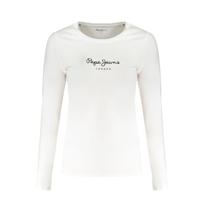 Pepe Jeans White Cotton Tops & T-Shirt