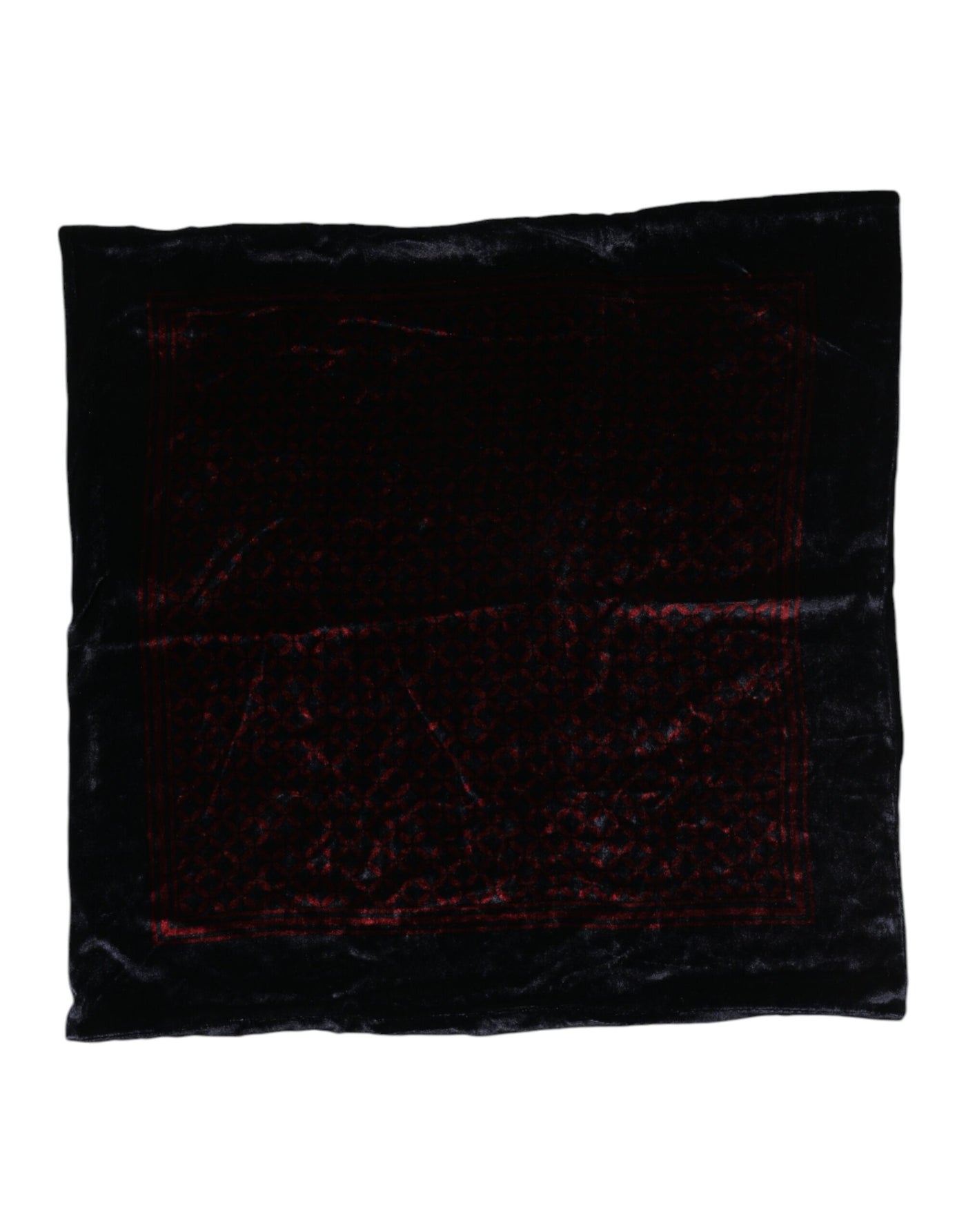 Dolce &amp; Gabbana Zwarte Rode Viscose Vierkante Heren Foulard Sjaal