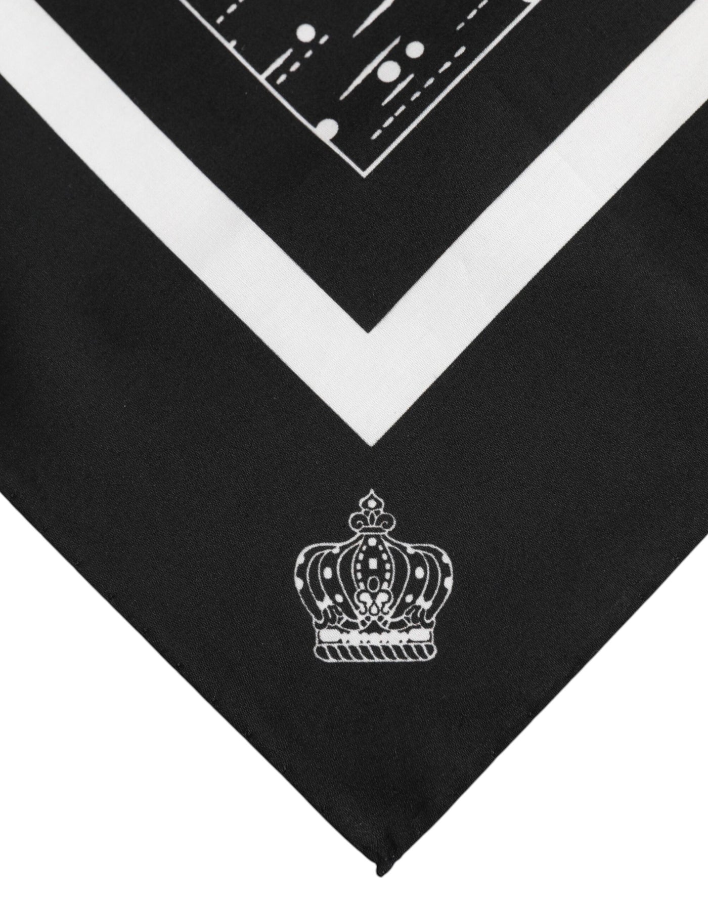 Dolce &amp; Gabbana Zwart Wit Geprinte Vierkante Foulard Sjaal