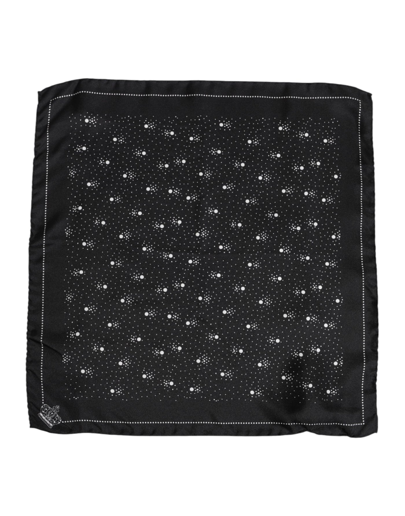 Dolce &amp; Gabbana Zwart Wit Geprinte Vierkante Heren Foulard Sjaal