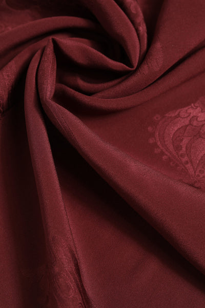 Dolce &amp; Gabbana Maroon Silk Crown Square Heren Foulard Sjaal