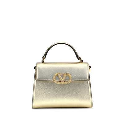 Valentino Garavani Mini sac à main grenat métallisé
