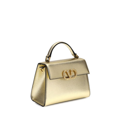 Valentino Garavani Mini sac à main grenat métallisé