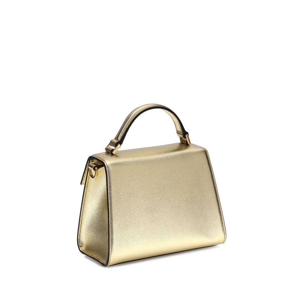 Valentino Garavani Mini sac à main grenat métallisé