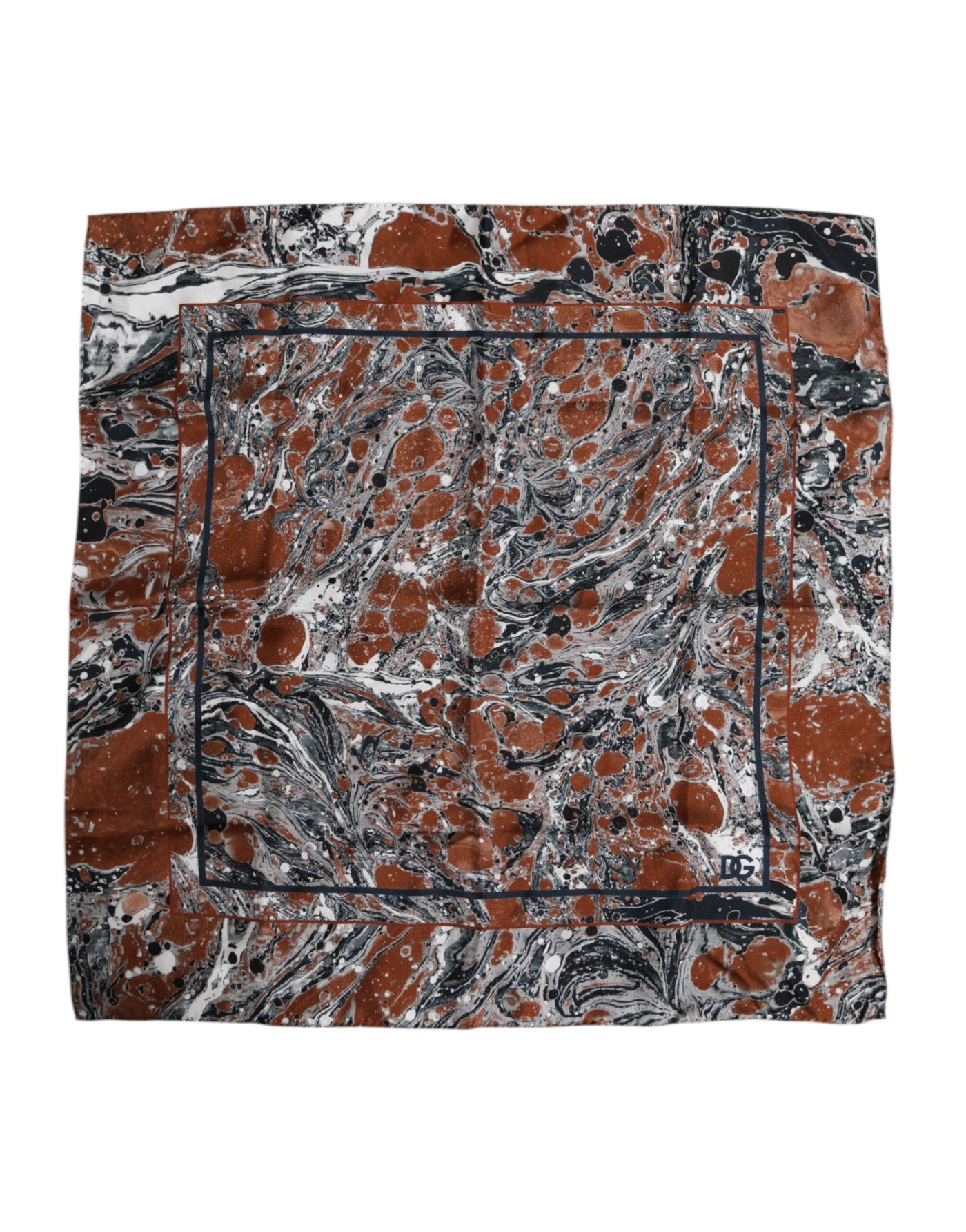 Dolce &amp; Gabbana Multicolor Marmeren Zijden Vierkante Foulard Sjaal