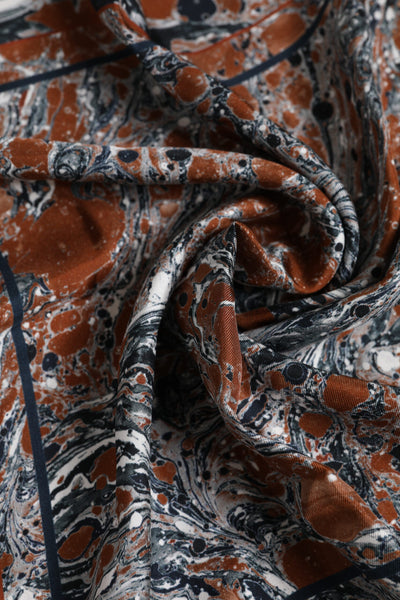 Dolce &amp; Gabbana Multicolor Marmeren Zijden Vierkante Foulard Sjaal