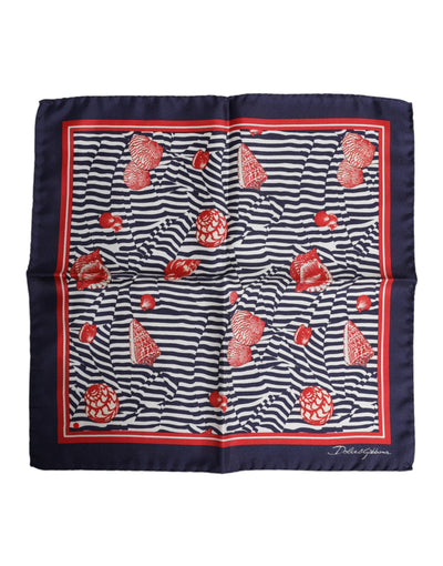 Dolce &amp; Gabbana Multicolor Seashells Vierkante Heren Foulard Sjaal