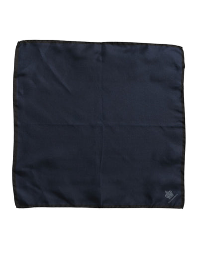 Dolce &amp; Gabbana Blauwe DG Crown Zijden Vierkante Heren Foulard Sjaal