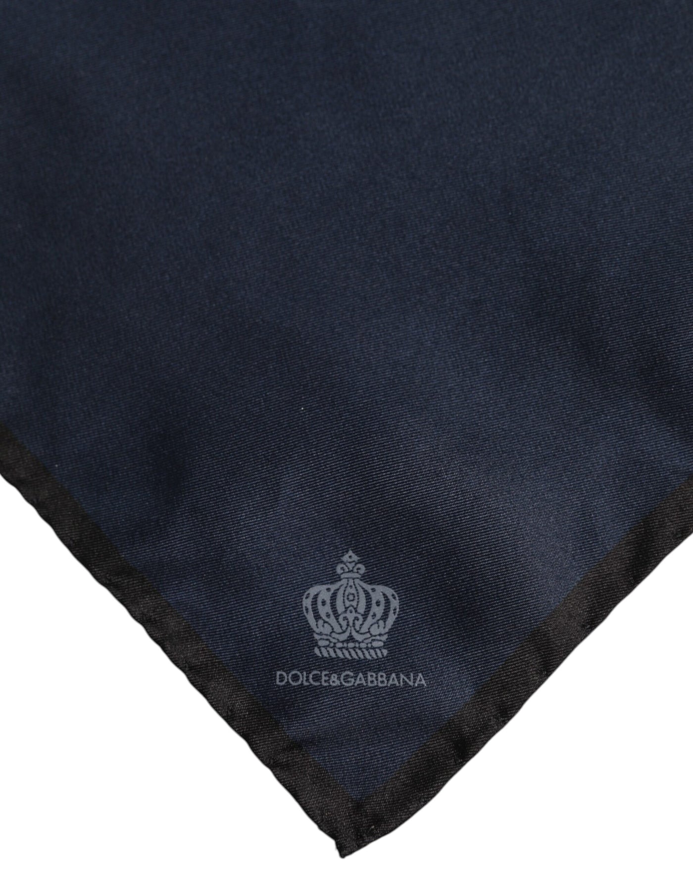 Dolce &amp; Gabbana Blauwe DG Crown Zijden Vierkante Heren Foulard Sjaal