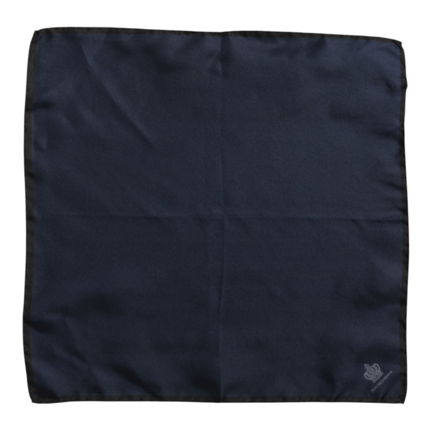Dolce &amp; Gabbana Blauwe DG Crown Zijden Vierkante Heren Foulard Sjaal