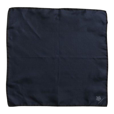 Dolce &amp; Gabbana Blauwe DG Crown Zijden Vierkante Heren Foulard Sjaal