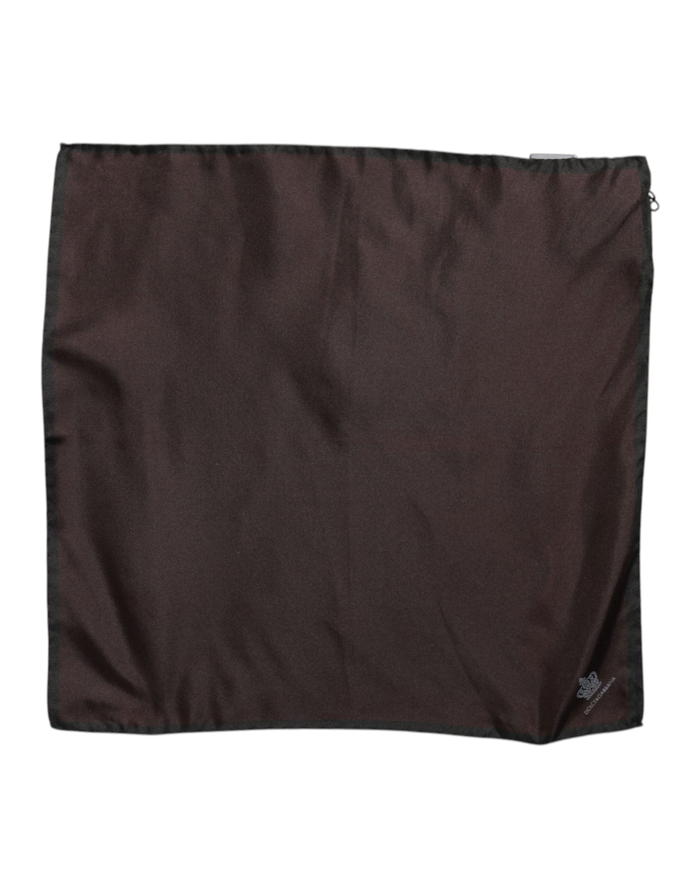 Dolce &amp; Gabbana Bruin DG Crown Zijden Vierkante Heren Foulard Sjaal