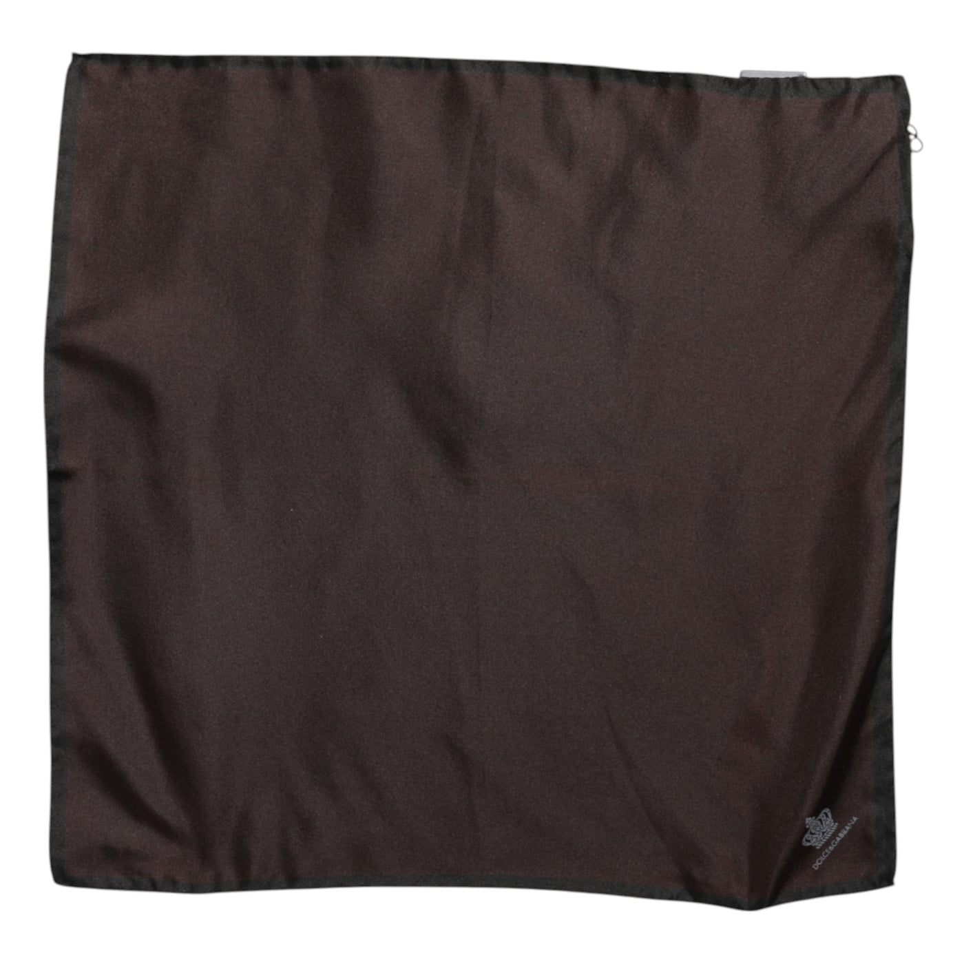 Dolce &amp; Gabbana Bruin DG Crown Zijden Vierkante Heren Foulard Sjaal