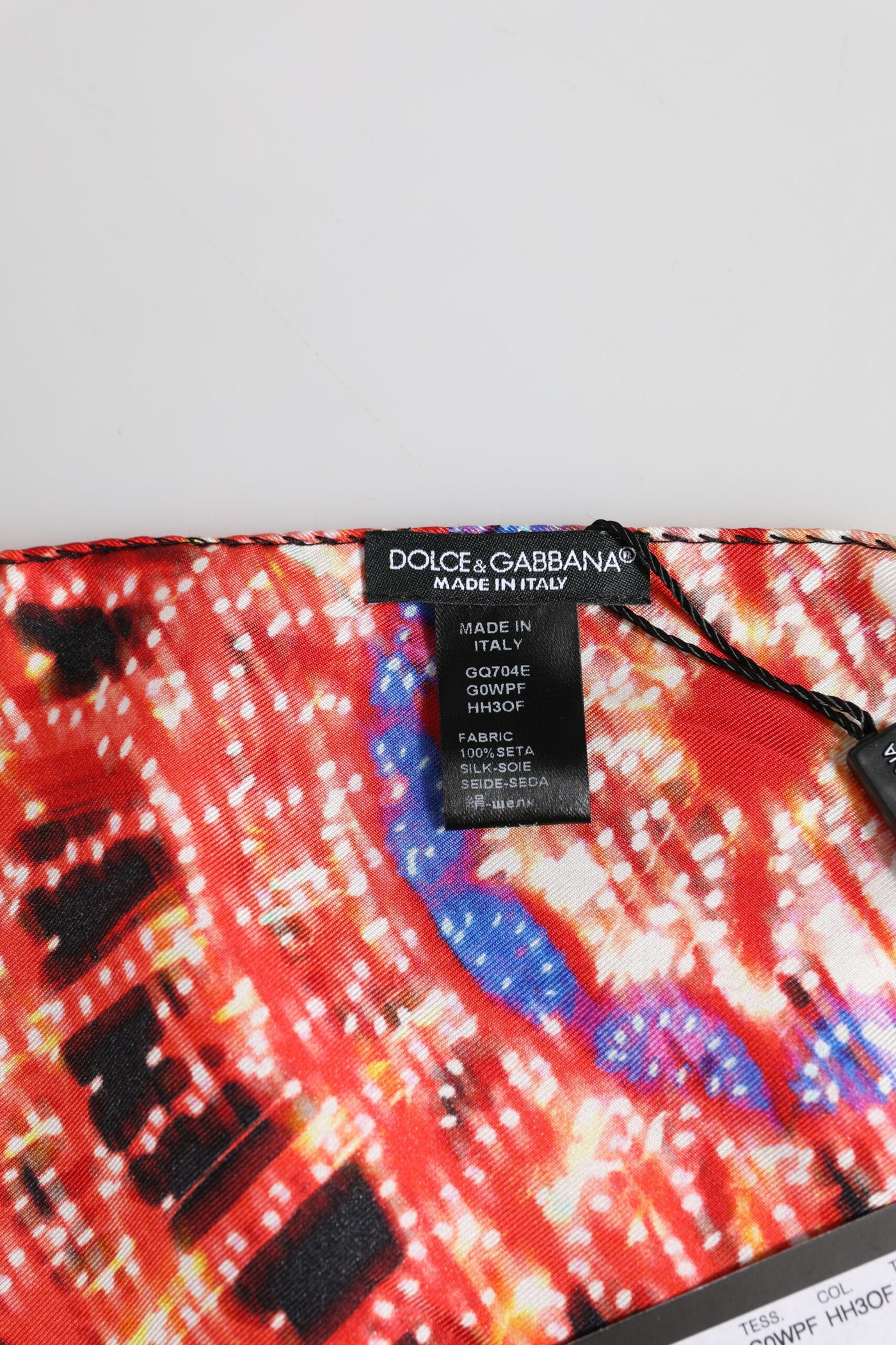 Dolce &amp; Gabbana Zwarte Multicolor Print Vierkante Foulard Sjaal