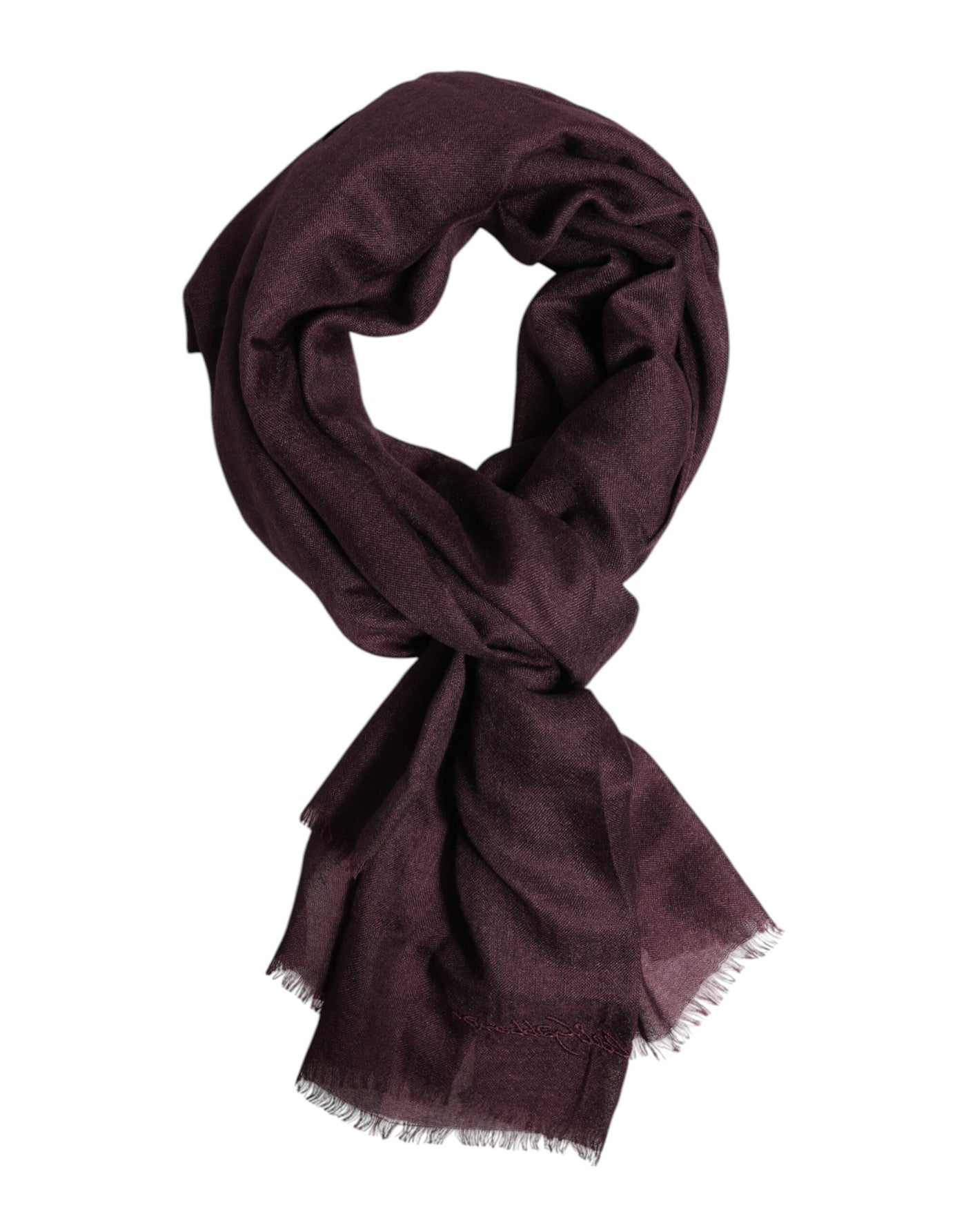 Dolce &amp; Gabbana Maroon Cashmere Nekwarmer Wikkel Sjaal