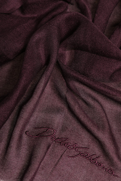 Dolce &amp; Gabbana Maroon Cashmere Nekwarmer Wikkel Sjaal