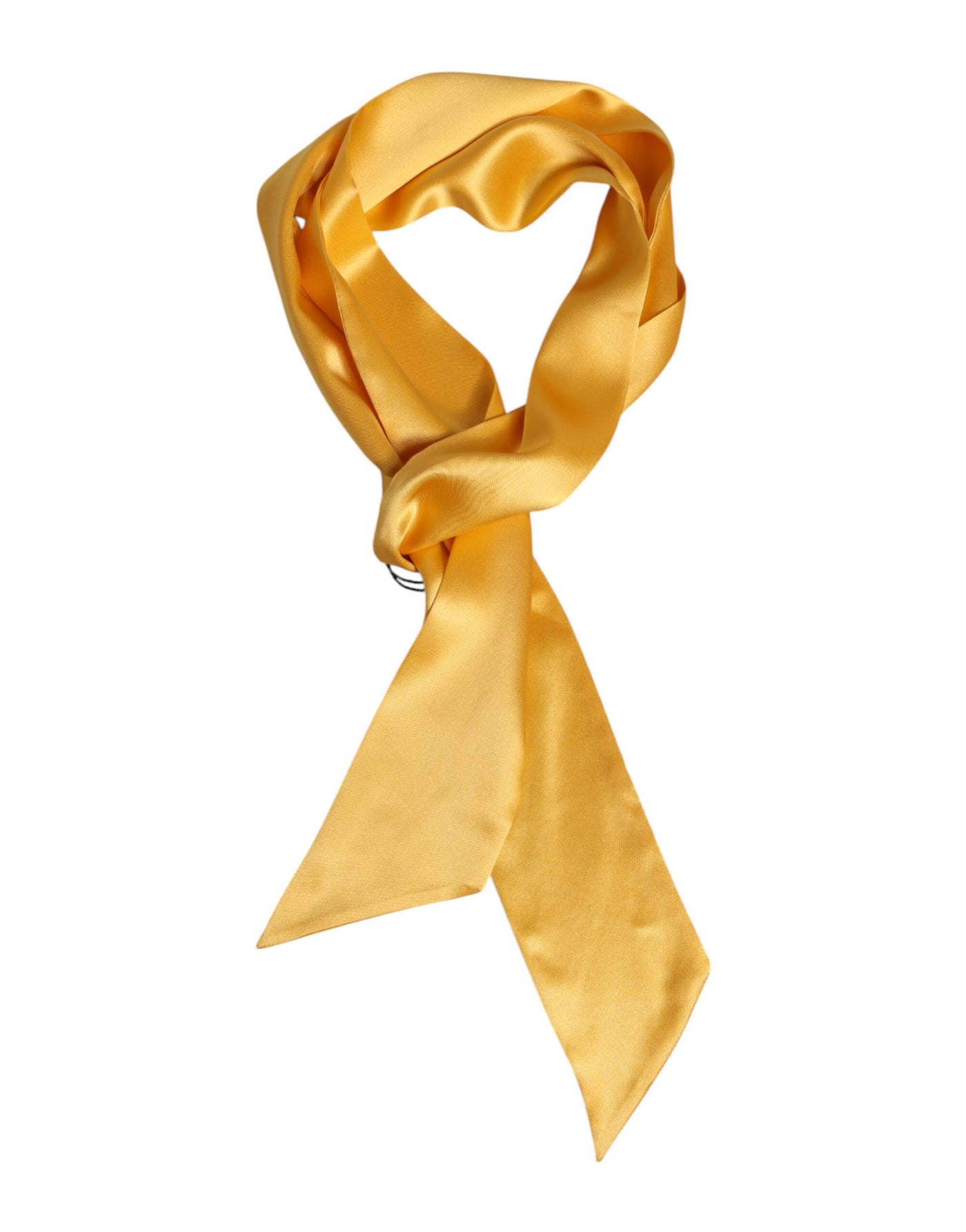 Dolce &amp; Gabbana gele satijnen zijden skinny foulard wikkelsjaal