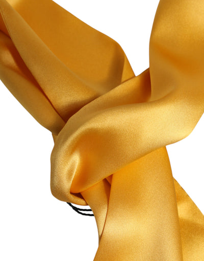 Dolce &amp; Gabbana gele satijnen zijden skinny foulard wikkelsjaal