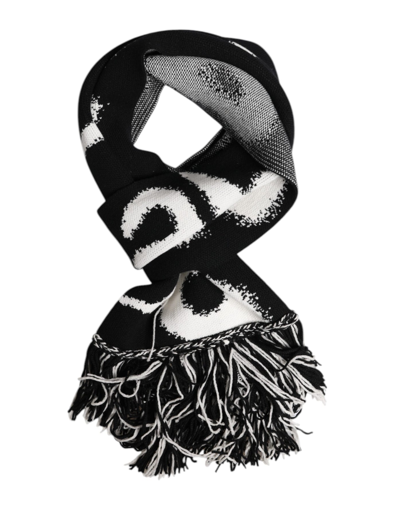 Dolce &amp; Gabbana Zwarte Logo Nekwarmer Wikkel Sjaal voor Heren