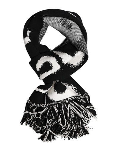 Dolce &amp; Gabbana Zwarte Logo Nekwarmer Wikkel Sjaal voor Heren