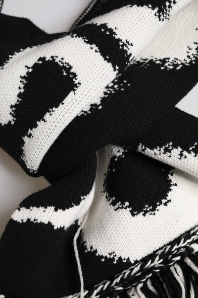 Dolce &amp; Gabbana Zwarte Logo Nekwarmer Wikkel Sjaal voor Heren