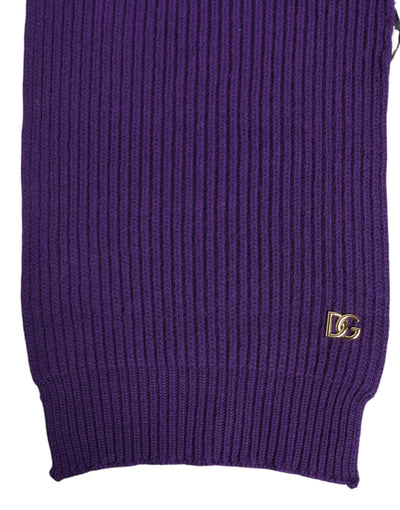 Dolce &amp; Gabbana Paarse DG Logo Nekwarmer Wikkel Sjaal
