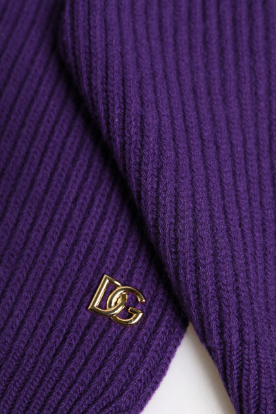 Dolce &amp; Gabbana Paarse DG Logo Nekwarmer Wikkel Sjaal