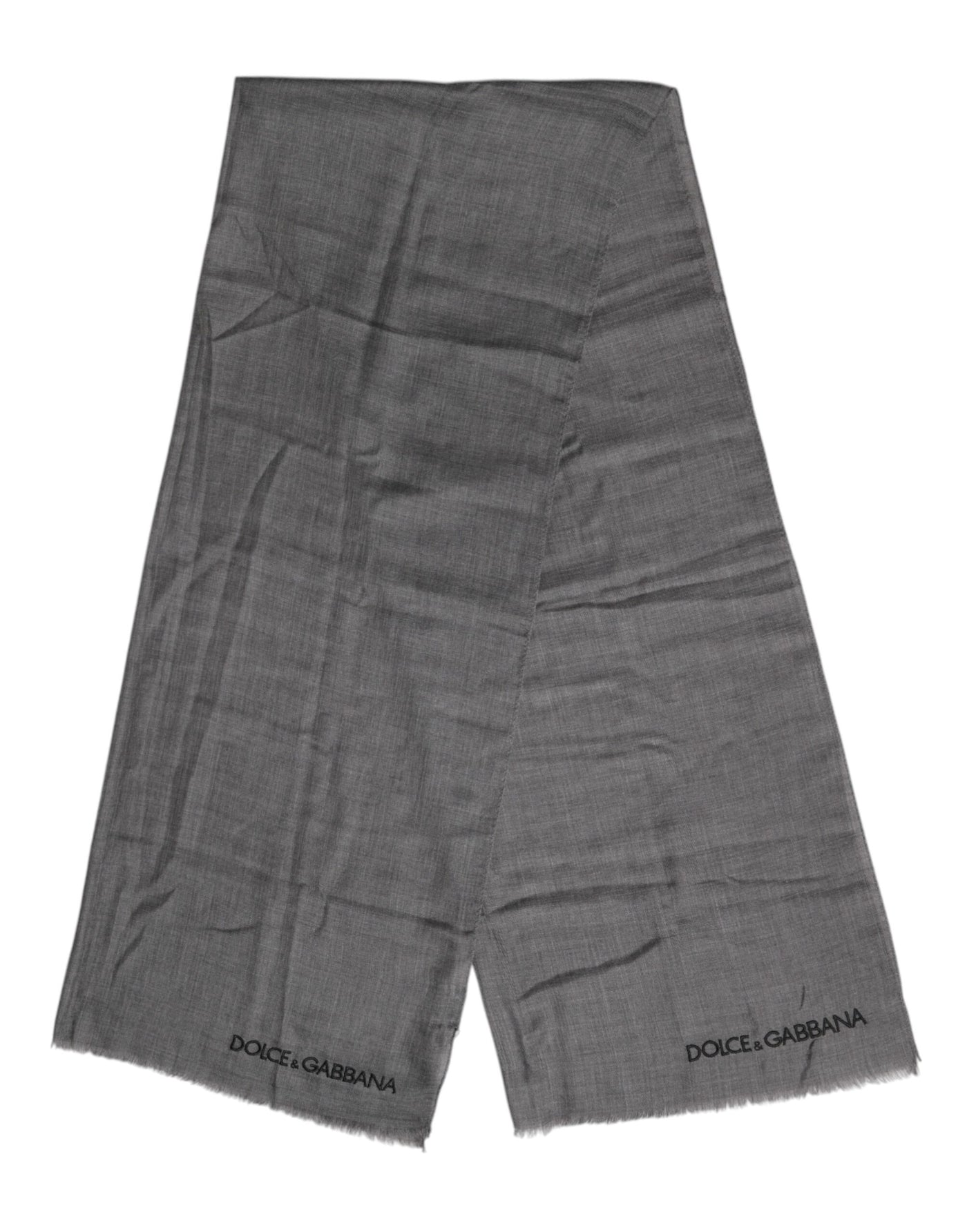 Dolce &amp; Gabbana Grijze Logo Print Nekwarmer Wikkel Sjaal