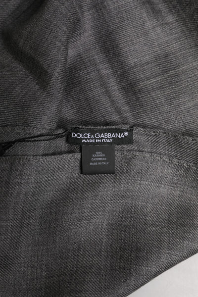 Dolce &amp; Gabbana Grijze Logo Print Nekwarmer Wikkel Sjaal
