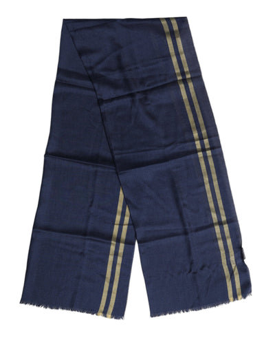 Dolce &amp; Gabbana Blauwe Kasjmier Nekwarmer Wikkel Sjaal