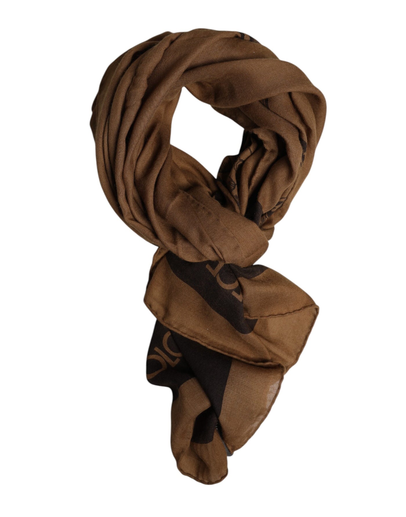 Dolce &amp; Gabbana Bruin DG Crown Nekwarmer Heren Foulard Sjaal