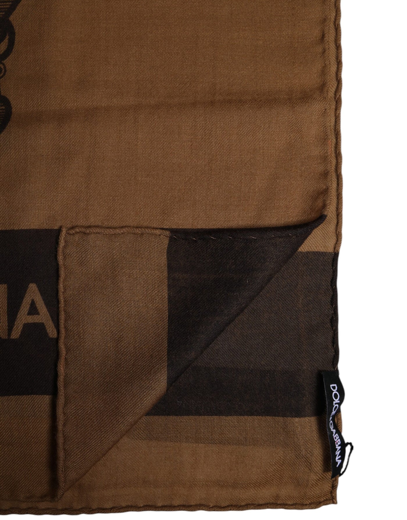 Dolce &amp; Gabbana Bruin DG Crown Nekwarmer Heren Foulard Sjaal