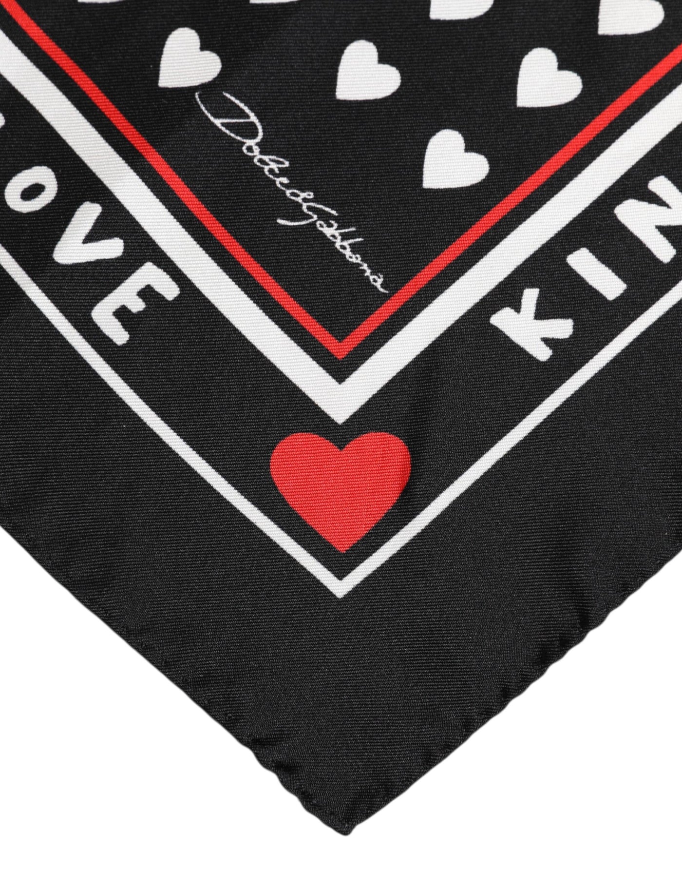 Dolce &amp; Gabbana Zwarte Zijden Vierkante Sjaal met Print voor Heren