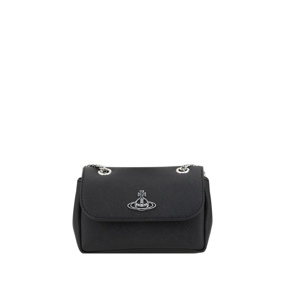 Vivienne Westwood schoudertas met Orb-plaquette