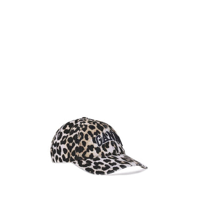 Casquette de baseball léopard Ganni