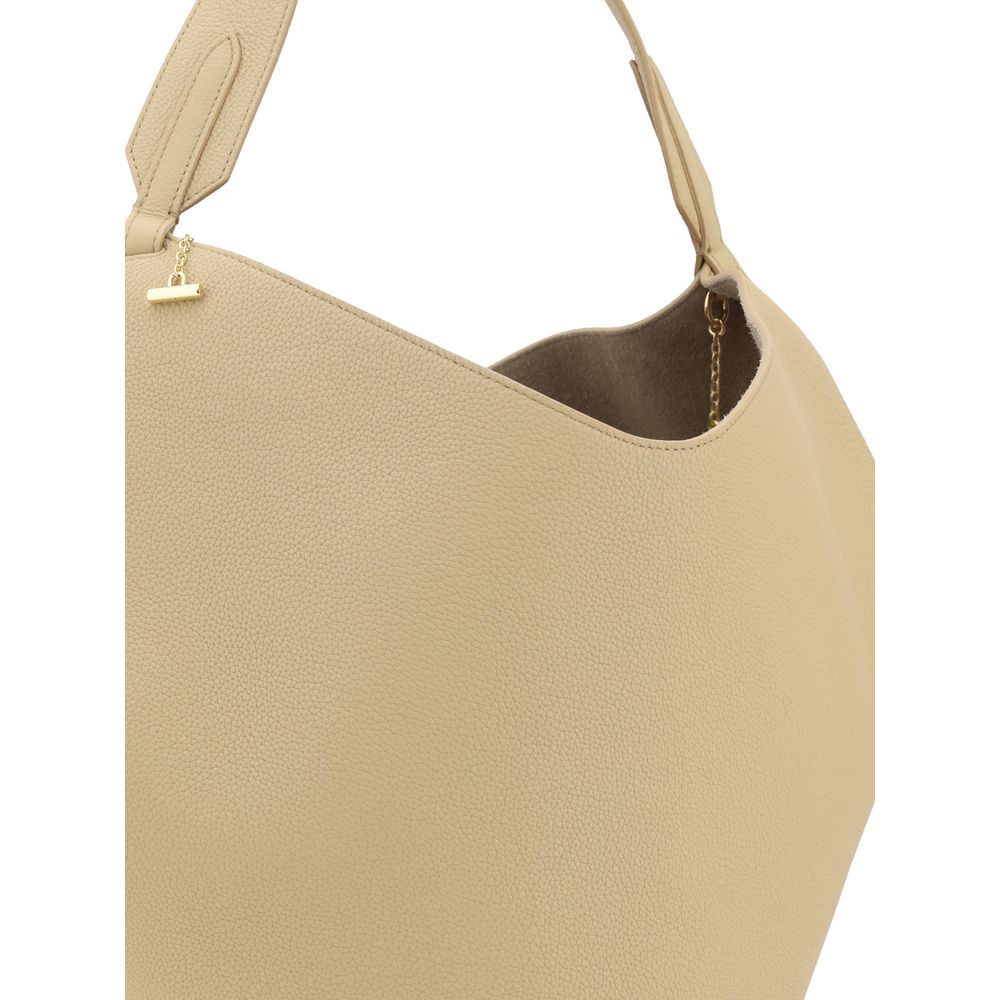 Petit sac à bandoulière en cuir Khaite Lotus