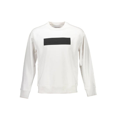 Sweat-shirt unisexe en coton blanc Calvin Klein