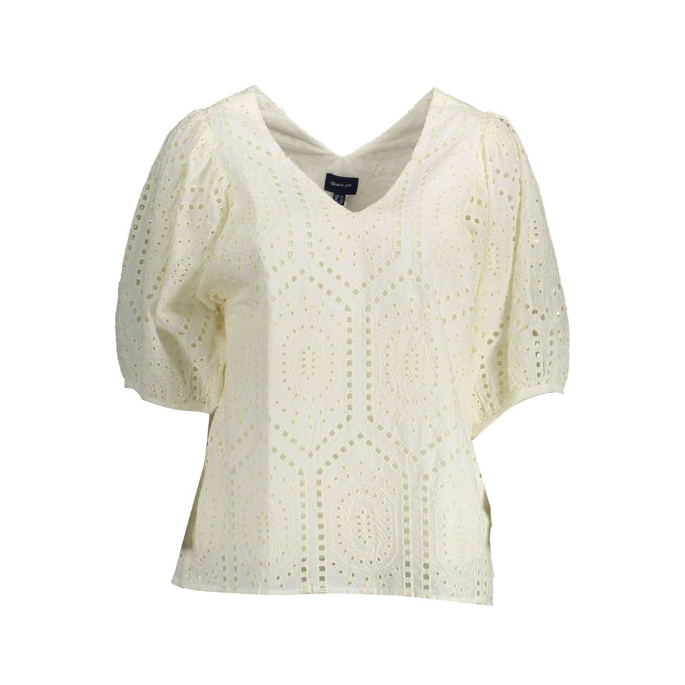 Gant Wit Katoenen Dames T-shirt