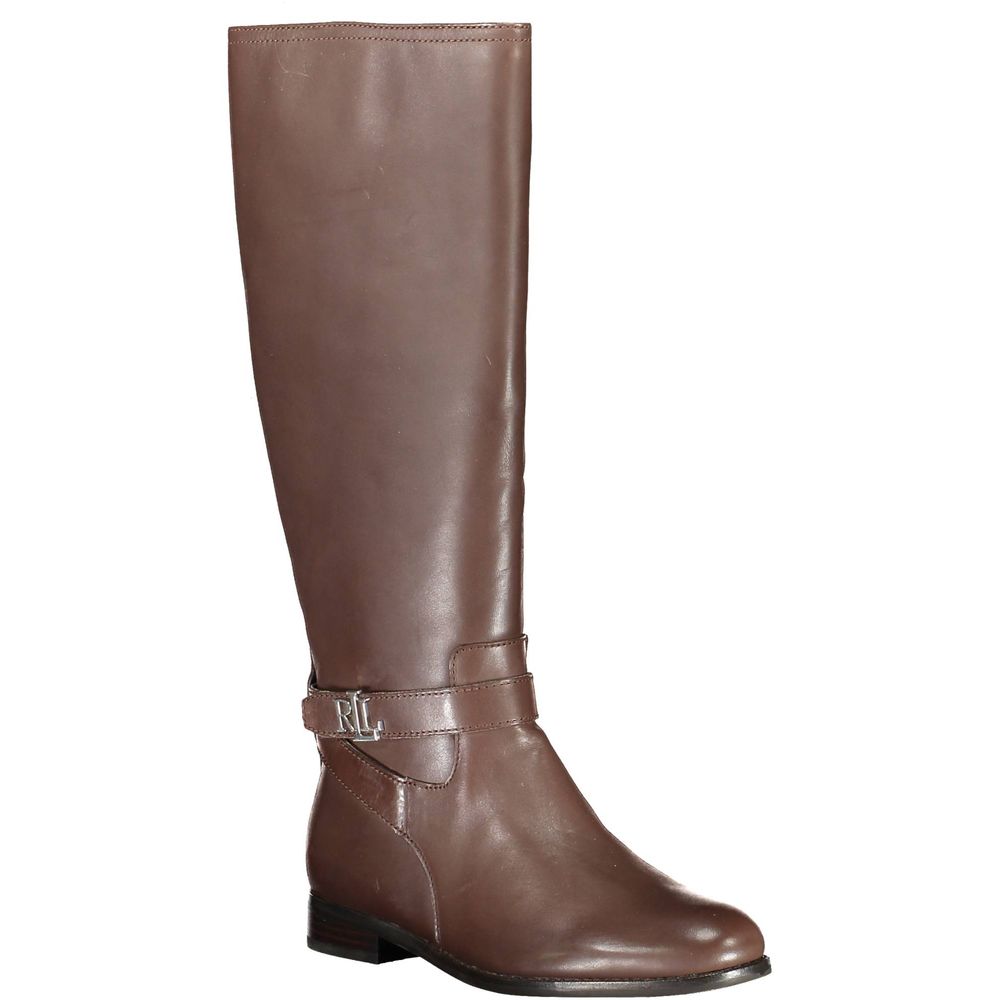 Bottes en cuir marron Ralph Lauren pour femme