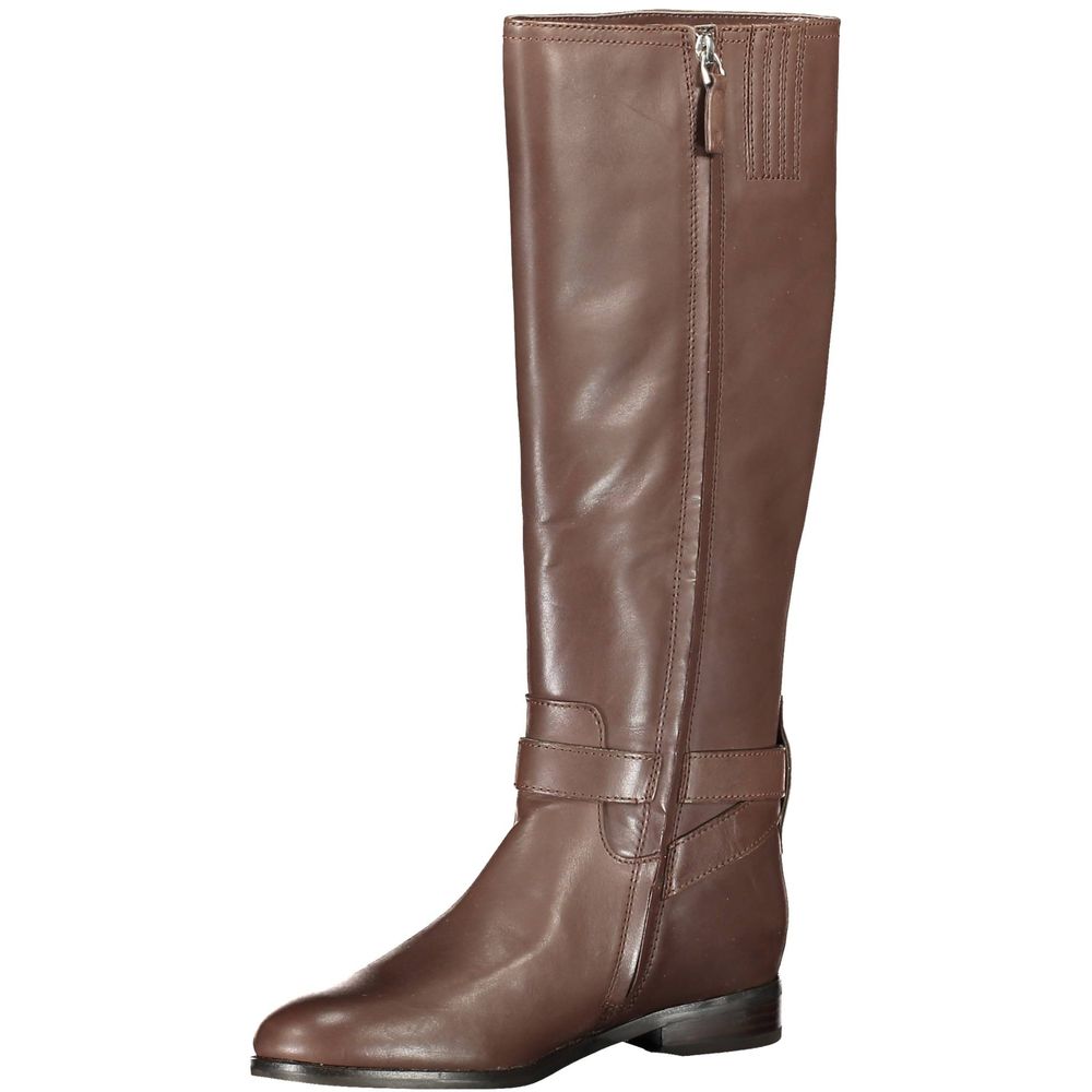 Bottes en cuir marron Ralph Lauren pour femme