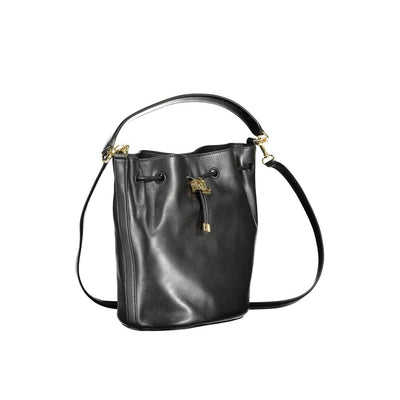 Sac à main en cuir noir Ralph Lauren